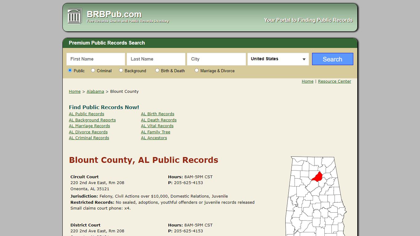 Blount County Public Records | Search Alabama Government ...
