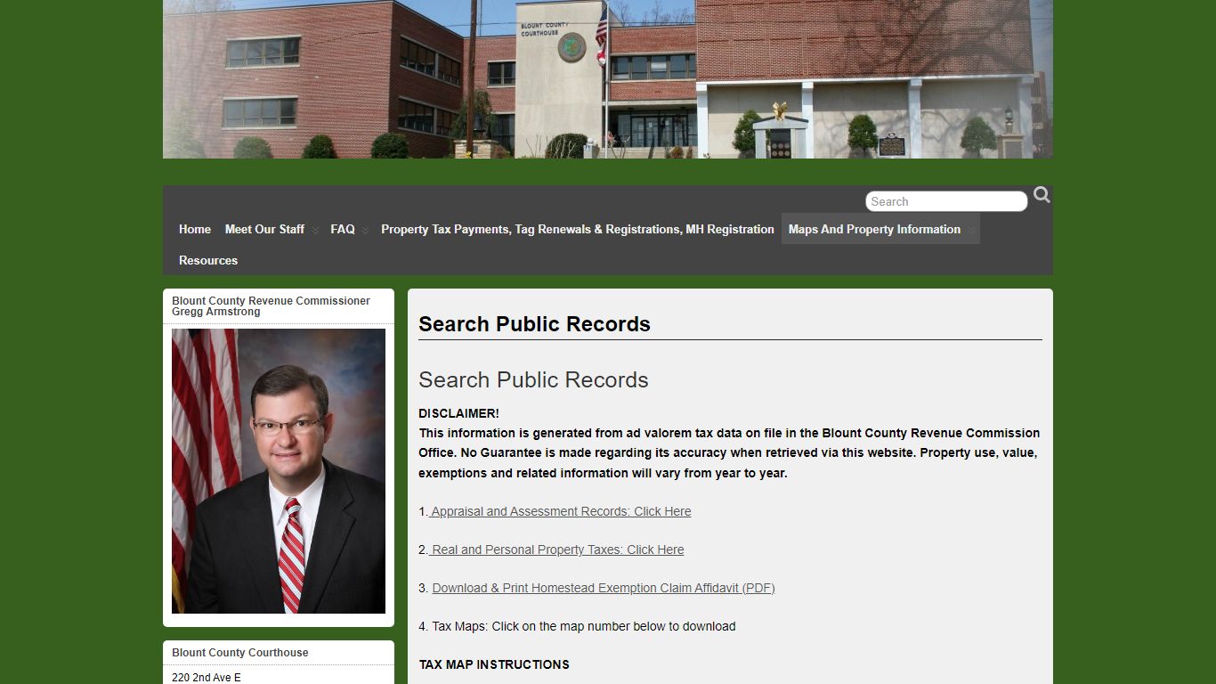 Search Public Records – Blount County Revenue Commission ...