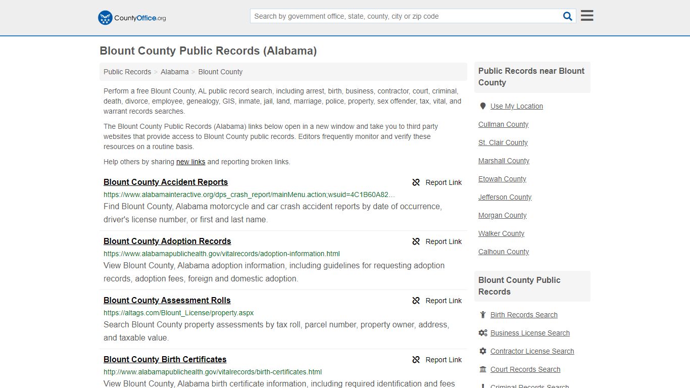 Public Records - Blount County, AL (Business, Criminal ...